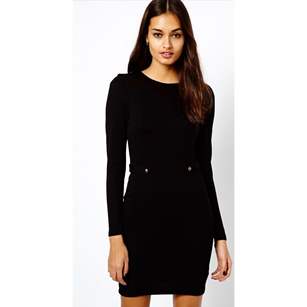 Warehouse military detail shift dress